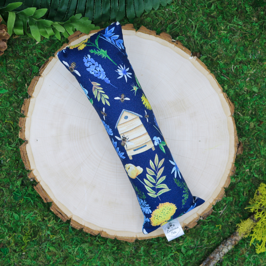 Catnip with valerian root cat toy _ kicker stick by The Luminous Pets _ Bee hives and plants