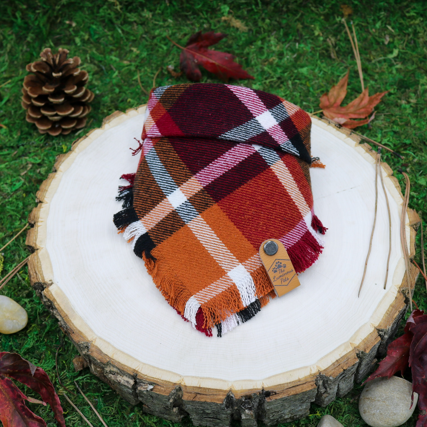 Fall / Autumn pet bandana for dogs and cats | Handmade by The Luminous Pets