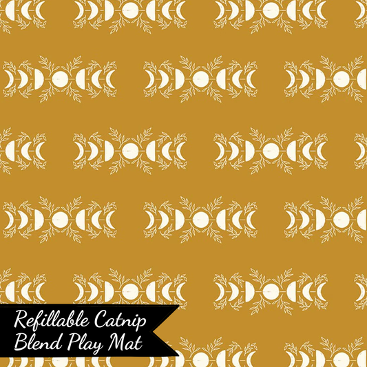 Refillable Catnip Play Mats by Luminous Pets _ Golden Seven moon phases