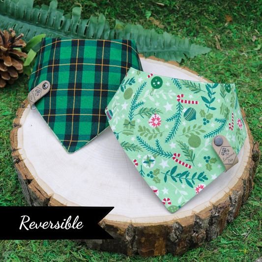Christmas Decor Reversible Pet Bandana