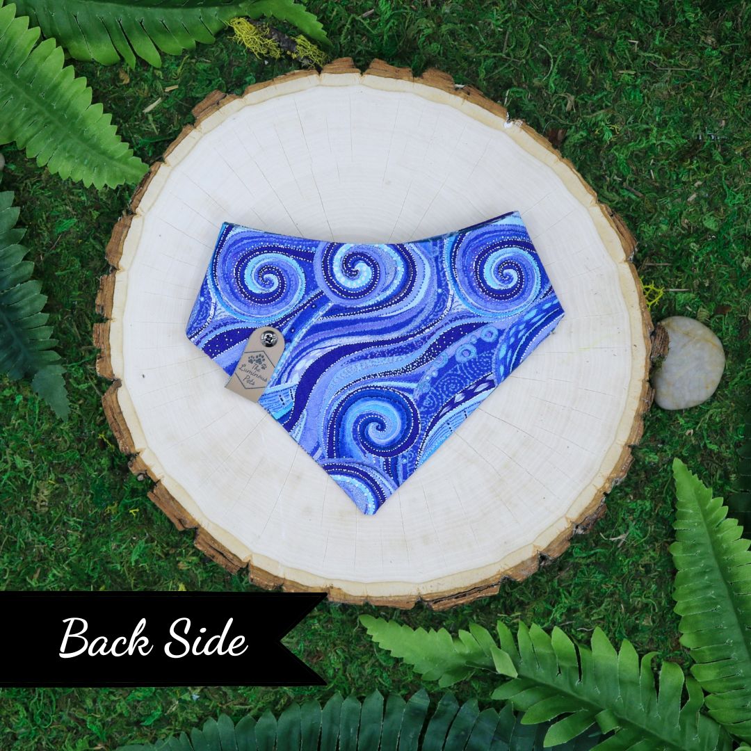Ocean waves pet bandana by The Luminous Pets