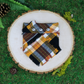 Black and yellow plaid  snap on pet bandana by The Luminous Pets