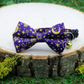 Made by Cleo Cat Collar and Bow Tie _ Moon and stars on purple