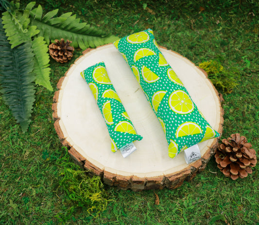 Catnip toy with valerian root, organic blend | Summer lime slices | handmade cat toy by The Luminous Pets