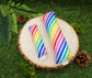 Catnip Toy with Valerian Root | Rainbow stripes for Pride Month | Handmade cat toy by The Luminous Pets