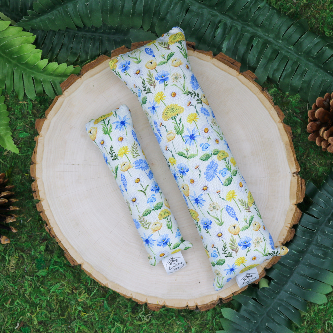 Organic catnip with valerian root cat toy kickers handmade by The Luminous Pets  Spring Summer Flowers