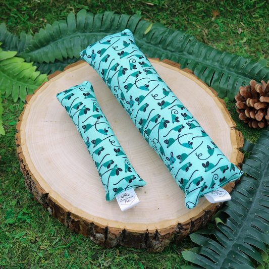 Organic catnip with valerian root cat toy kickers handmade by The Luminous Pets  Teal Mice