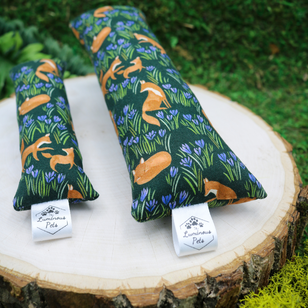 Catnip with valerian root cat toy by The Luminous Pets with red foxes