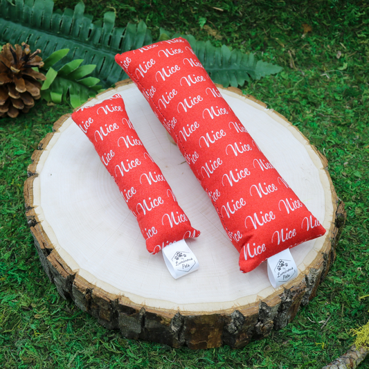 Catnip with valerian root cat toy _ Kicker sticks by The Luminous Pets _ Christmas Nice List Santa