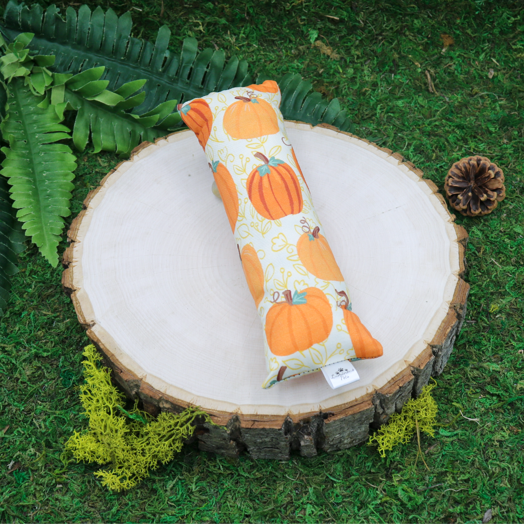 Catnip with valerian root cat toy by Luminous Pets _ Painted autumn pumpkins