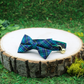 Made by Cleo cat bow tie and breakaway collar - Hunter Green and blue plaid 