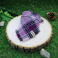 Pink and Black Plaid frayed pet bandana by The Luminous Pets