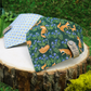 Red fox reversible snap on bandana for dogs and cats by The Luminous Pets