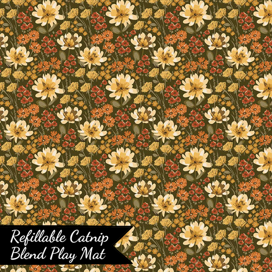 Refillable Catnip Play Mat by The Luminous Pets _ Autumn Bloom