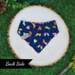 Reversible pet bandanas snap on by The Luminous Pets _ Winter Santa Toy Shop and Scarves