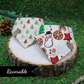 Reversible Pet bandana for cats and dogs _ Handmade by The Luminous Pets _ Winter Gingerbread Cookies and Christmas Trees