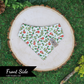 Reversible snap on bandanas by The Luminous Pets _ Winter birds with holly