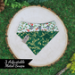 Reversible snap on bandanas by The Luminous Pets _ Winter birds with holly