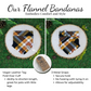 Black and yellow plaid  snap on pet bandana by The Luminous Pets