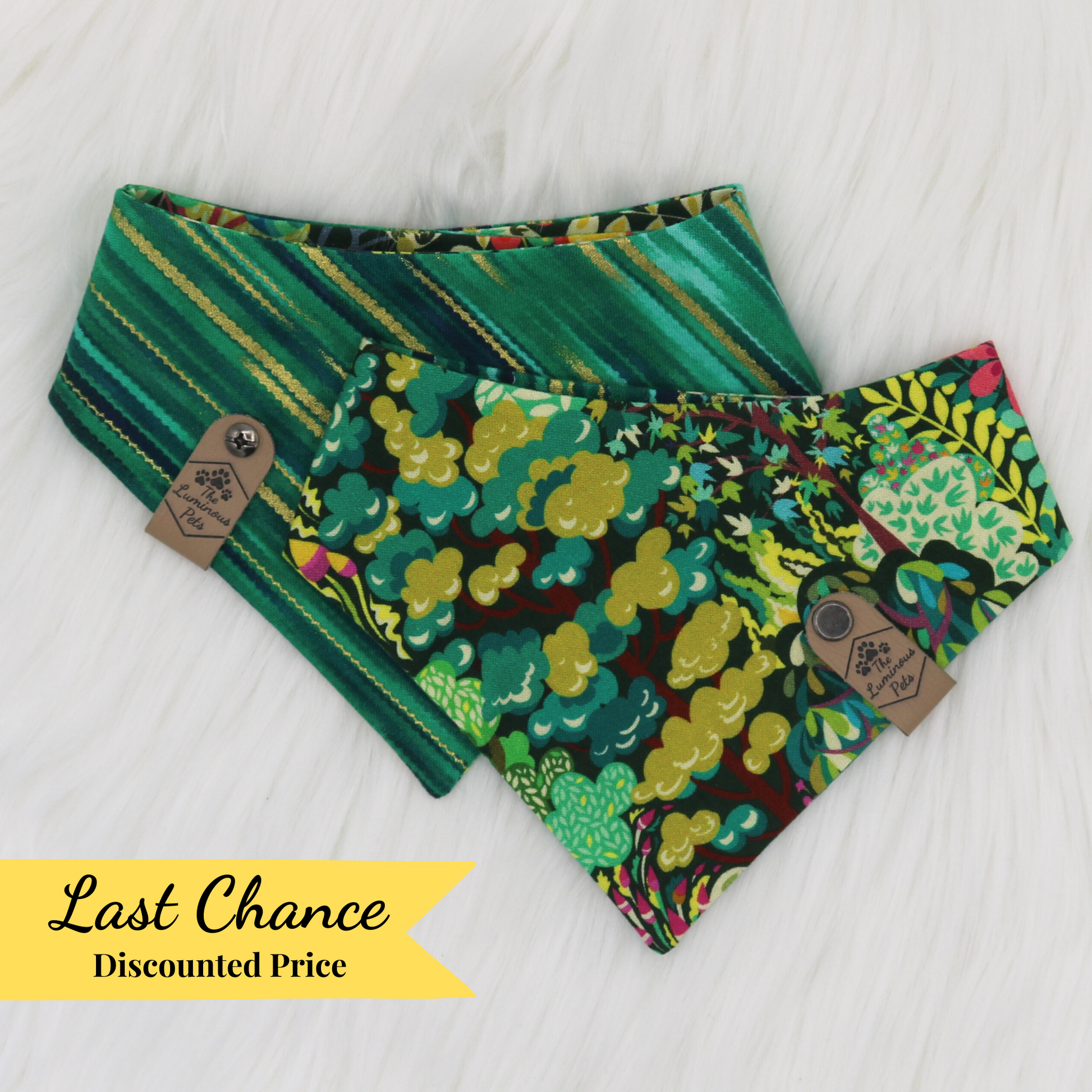 Abstract jungle pet bandana for dogs and cats | Handmade by The Luminous Pets