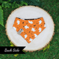 Halloween snap on reversible pet bandana by Luminous Pets _ Happy pumpkins and playful ghosts