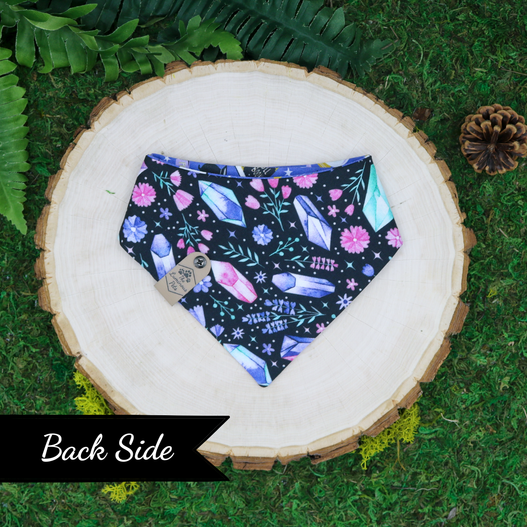 Snap on reversible pet bandanas by Luminous Pets _ Witchcraft and crystals