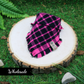 Pink and Black Plaid Snap On Bandana by The Luminous Pets