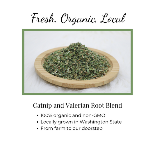 Catnip and Valerian Root used by The Luminous Pets is Organic, non-gmo and locally grown in Washington State