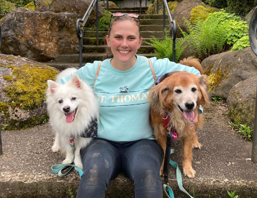 The Luminous Pets Founder Josie with dogs