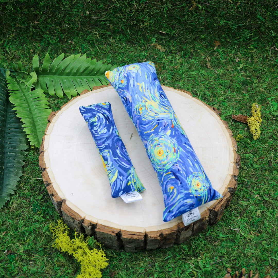 The Luminous Pets Catnip with Valerian Root Cat Toy Starry Night Fabric