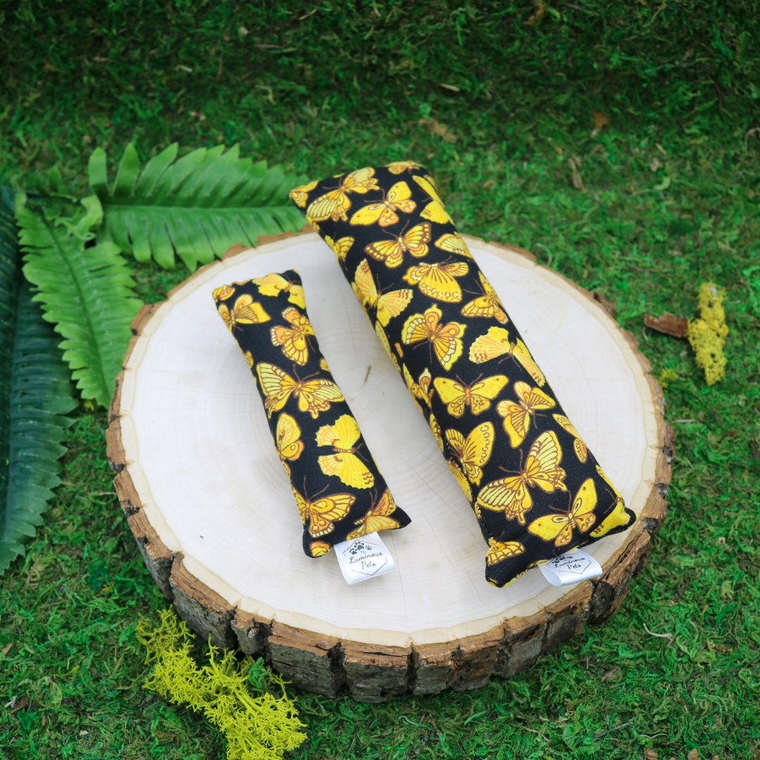 Yellow Butterflies The Luminous Pets Catnip and Valerian Root Cat Toy