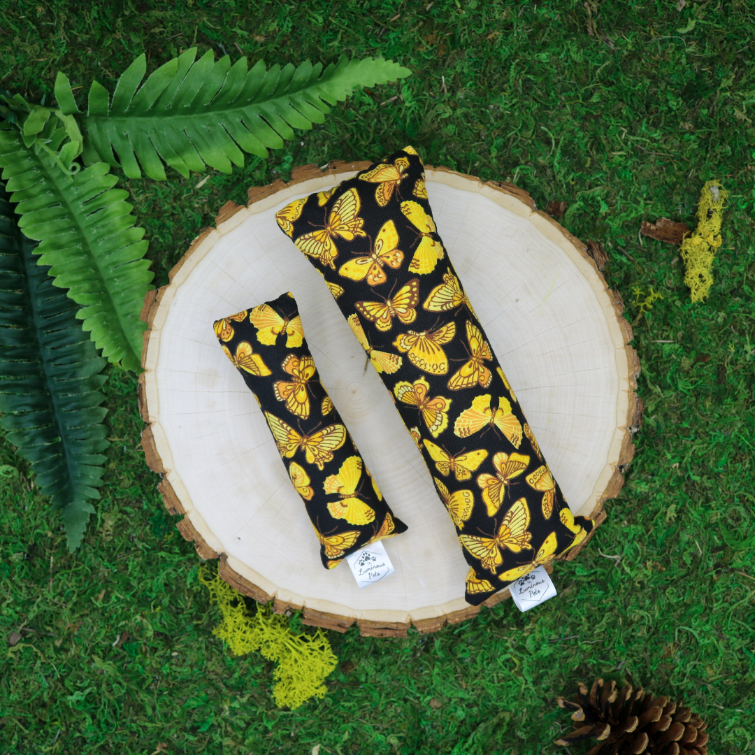 Yellow Butterflies The Luminous Pets Catnip and Valerian Root Cat Toy