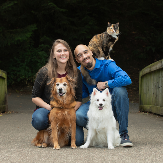 The Luminous pets family photo
