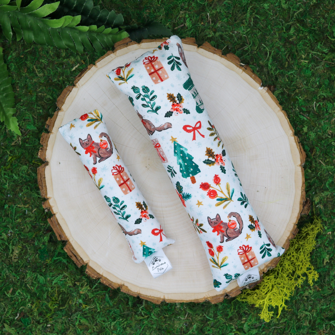 Catnip with valerian root cat toy by Luminous Pets Christmas Cat