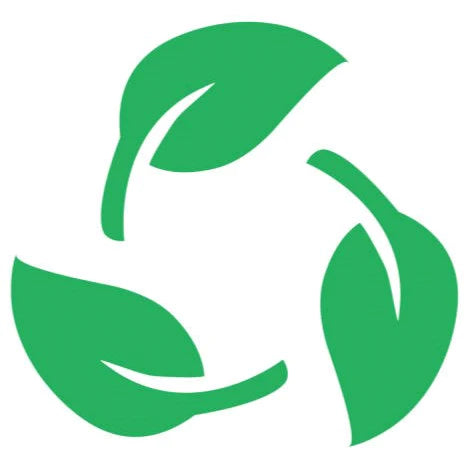 Biodegradable Recycle Graphic with Plant Leaves
