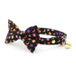 Cat Collar with bow Moons and stars by Made by Cleo