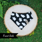 Snap on reversible pet bandanas by Luminous Pets _ Halloween happy ghosts and autumn diamonds