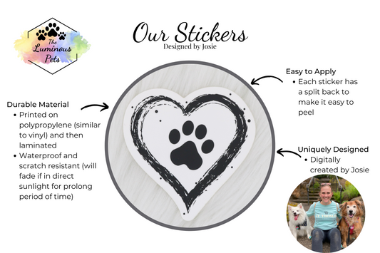 Heart and Paw Sticker | The Luminous Pets