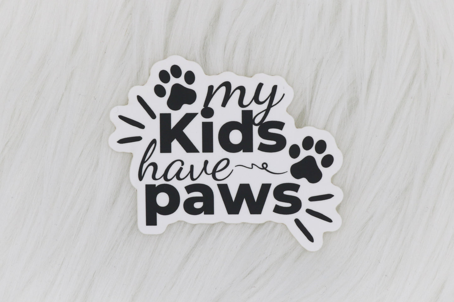My kids have paws sticker  | The Luminous Pets